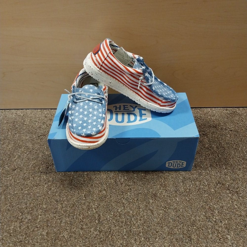 Hey Dude Wally Youth Patriotic Shoe